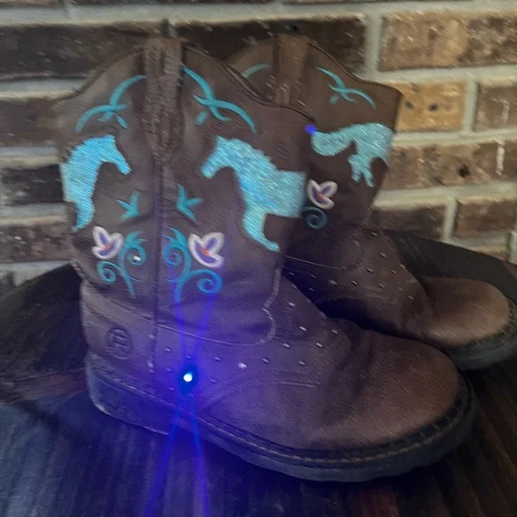 Girls light up roper cowgirl boot - Picture 2 of 3